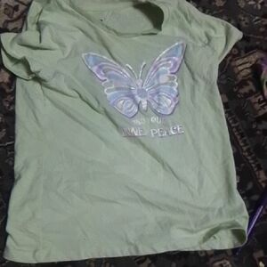 Kids' Pastel Butterfly Long Sleeve Tee